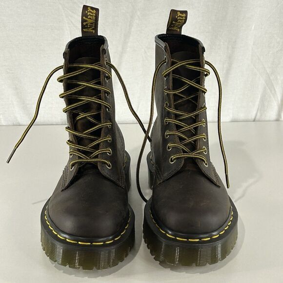 Dr Martens 1460 Bex Crazy Horse Brown Leather Lace Up Boots 27894 Men 4 Women 5 - Picture 2 of 8